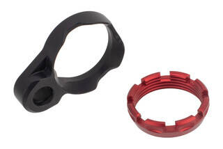 Fortis Manufacturing Enhanced AR-15 End Plate System with tapered red castle nut